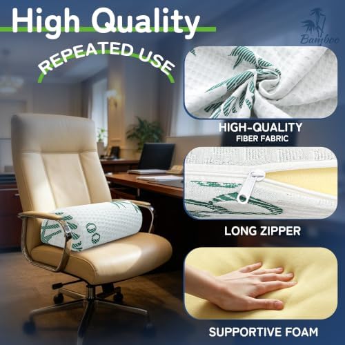 Asatdd Semi Roll Under Knee Pillow, Half Moon Bolster - Image 4