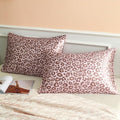 Pink Leopard Printed Pillow Case, King Cheetah Satin Pillowcase 2 Pack by LCBD