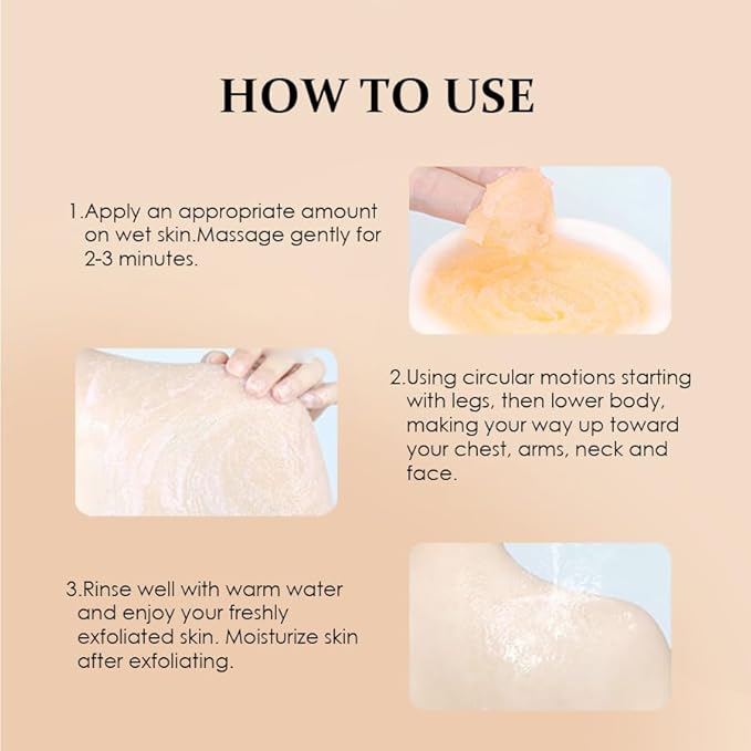 Turmeric Lemon Body Scrub, Deep Cleansing Exfoliator with Armpit Detox & Moisturization, 3.53oz
