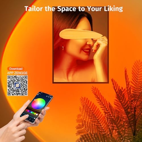 Neroupe Sunset Lamp Projector with APP & Button Control LED Night Light - Image 4