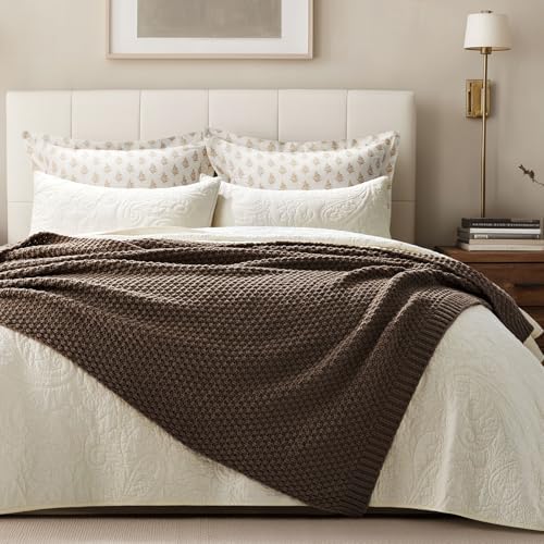 EVERGRACEHOME Chunky Chenille Knit Throw Blanket, 50 x 60, Cocoa Brown - Image 6