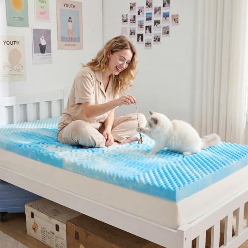SINWEEK Mattress Topper 5-Zone Memory Foam Mattress Topper Pressure Relieve - Image 5
