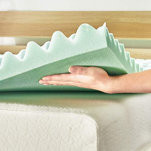 Mellow 1.5 Inch 5-Zone Memory Foam Mattress Topper, Calming Aloe Infusion - Image 4