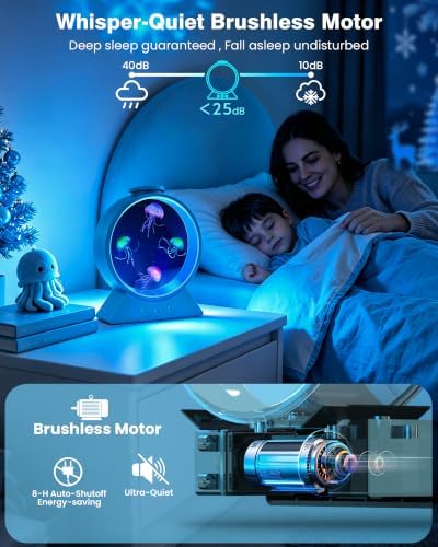 Jellyfish Lamp for Sleep Anxiety Calming Night Light for Bedroom(Blue) - Image 3