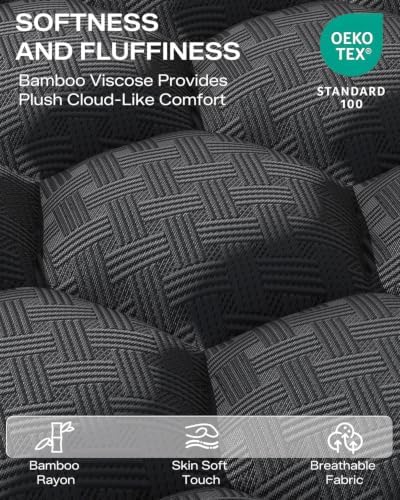 Dual Layer 4 Inch King Size Mattress Topper, Memory Foam Mattress Topper - Image 3