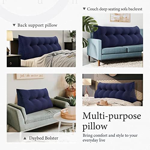 Fully Stuffed Thicken Headboard Pillow Queen Padded Headboard Soft and Firm - Image 6