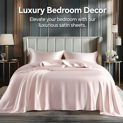 BEDELITE Satin Sheets Twin Size Bed Set, 3 Pieces - Image 2