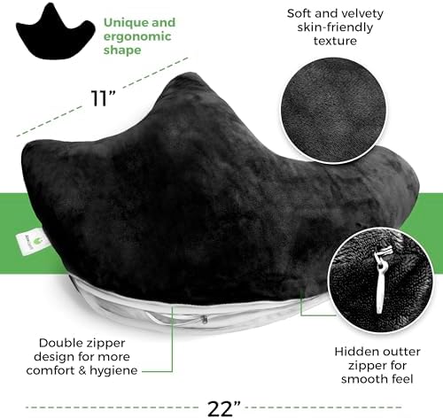 Rotator Cuff Pillow Side-Sleeper Shoulder Arm Support, Washable Cover Black - Image 4