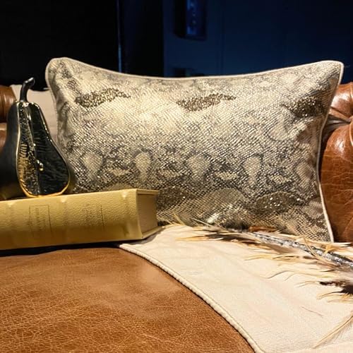 The HomeCentric Decorative Gold Pack of 2, Faux Leather Beaded Pattern Bed - Image 5