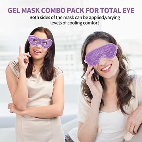 2PCS Gel Eye Mask Reusable Cold Therapy Gel Bead Eye Mask - Image 2