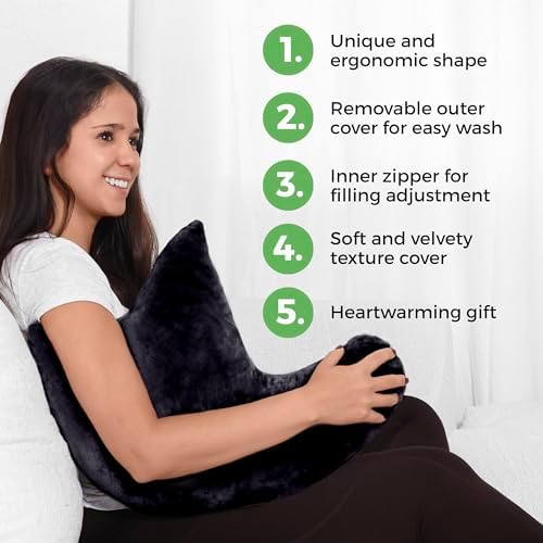 Rotator Cuff Pillow Side-Sleeper Shoulder Arm Support, Washable Cover Black - Image 2