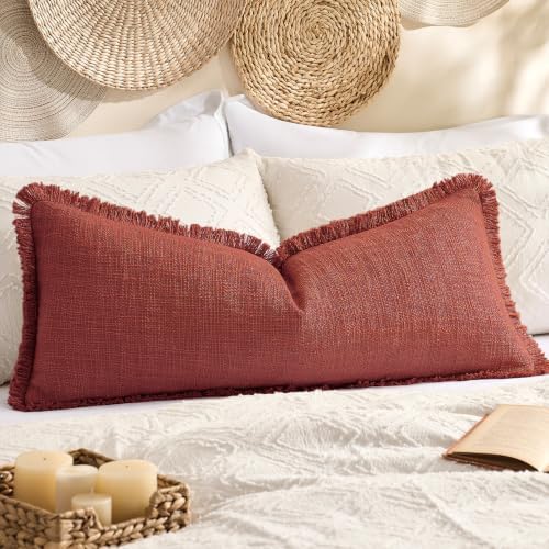 100% Cotton 14x36 Inch Lumbar Pillow Cover by KevinTextile
