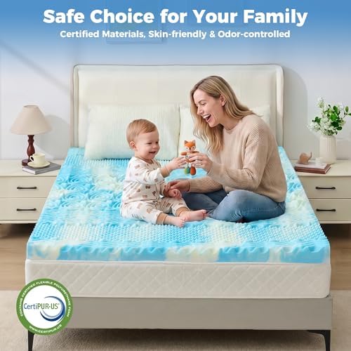 BDEUS 1.5 Inch Memory Foam Mattress Topper Twin XL, Twin Extra Long Mattress - Image 5