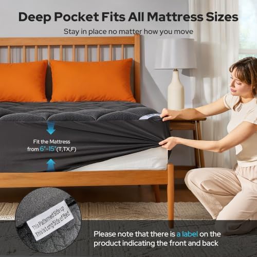 BEDLORE Waterproof Twin Mattress Pad, Breathable Mattress Protector - Image 6