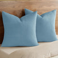 PHF 100% Cotton Waffle Weave Throw Pillow Cover, No Filling, 2 Pack Elegant by PHF
