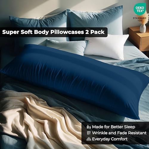 ROYALE LINENS Microfiber Body Pillow Cover - Image 4