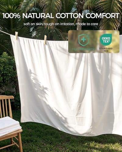 FAUNNA 100% Cotton Mattress Encasement Bed Bug Dust Mite Cover, Twin XL 16 - Image 5