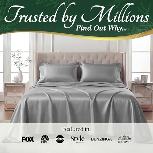 DECOLURE 100% Viscose Derived from Bamboo Sheets Twin Size, Luxury 4 Pc Set - Image 5