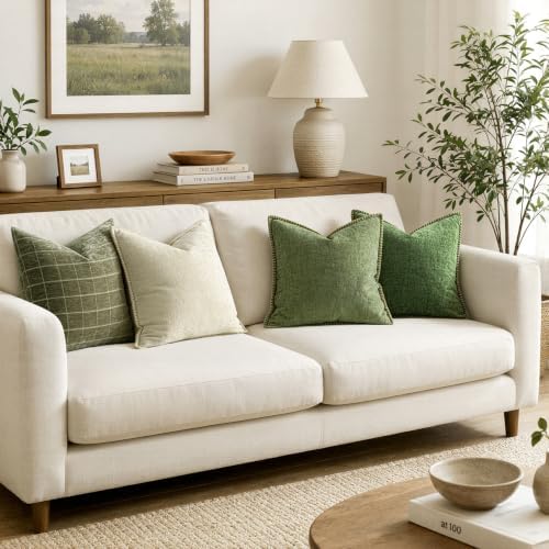 MIULEE Decorative Couch Throw Pillow Covers 18x18 Inch Cream White 2 Pack - Image 5
