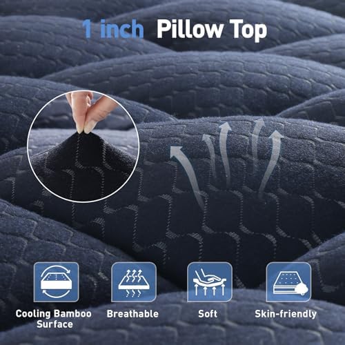 Dual Layer 3 Inch Memory Foam Mattress Topper Full Size, 2 Inch Gel Memory Foam - Image 5