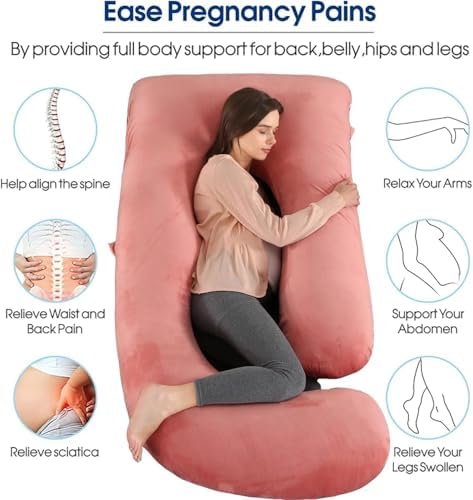 Pregnancy Pillows for Sleeping, U Shaped Full Body Maternity Pillow for - Image 4