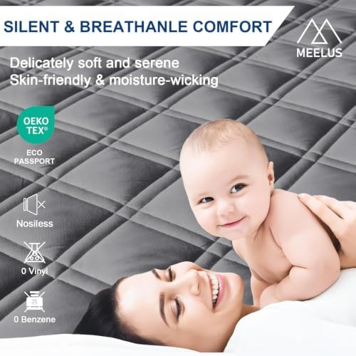 Meelus Twin Mattress Protector Waterproof, Fitted Deep Pocket 8"-21" - Image 4