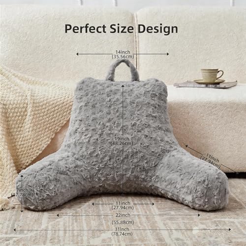 Reading Pillow, Rose Velvet Back Pillow - Image 2