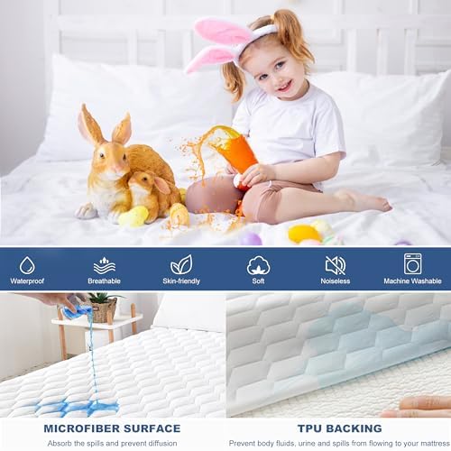 GRT 2 Pack Full Mattress Protector Waterproof, Hollow Cotton Mattress Pad - Image 3