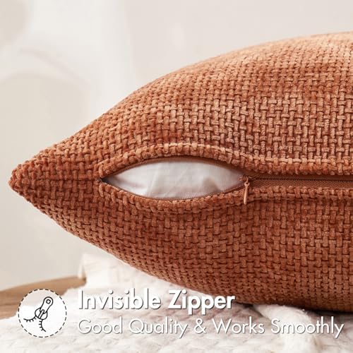MIULEE Fall Decorative Rust Couch Throw Pillow Covers 20x20 Inch 2 Pack - Image 5