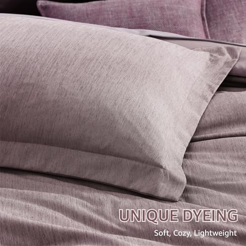 Monbix Full Size Comforter Set 7 Pieces Lilac Cationic Dyeing Bed in a Bag - Image 6