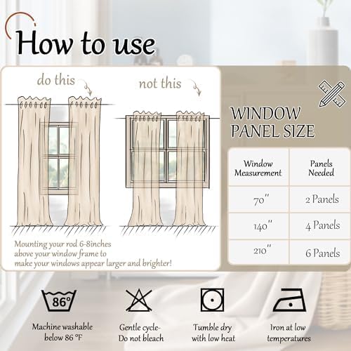 Red Christmas 100% Linen Blackout Curtains 63 Inch Long 2 Panels, Thick Heavy Thermal Insulated Cold Blocking Noise Reducing Window Curtains for Winter Decoration, Each 52x63 Inch 2 Panels