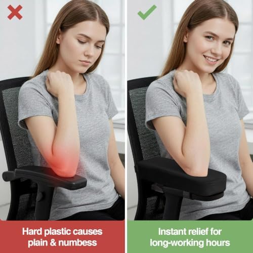 Smiry Memory Foam Office Chair Armrest Pads, Non-Slip Armrest Cushion - Image 5