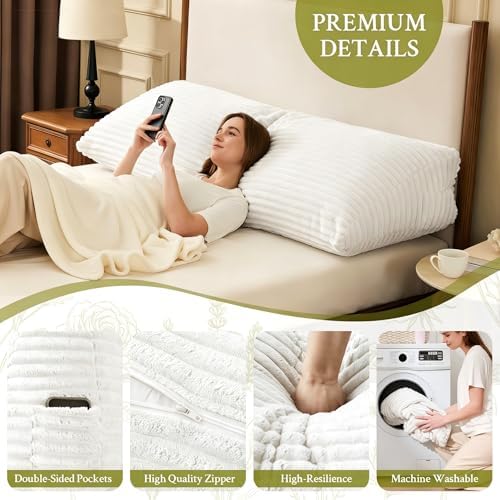 Headboard Pillow King, Headboard Wedge Pillow - Image 4