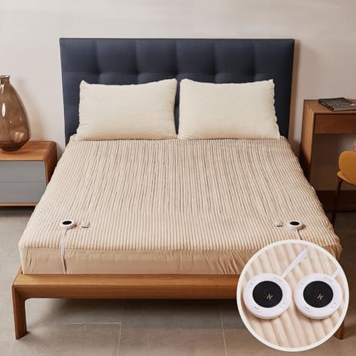 Heated Mattress Pad Queen Size, 6 Heating Levels, Machine Wash by ALLYOULAND