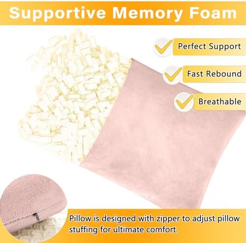 1 MIDDLE ONE 2 Pack Small Pillow, Memory Foam Mini Pillow 11 X 7 Inches - Image 3