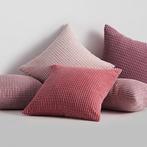 Topfinel 4 Packs Pink Decorative Throw Pillow Covers 16x16 Inch - Image 7
