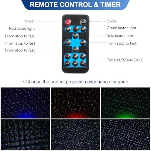Outdoor RGB Laser Projector Lights 3 Color Starry Sky Firefly Effect - Image 4