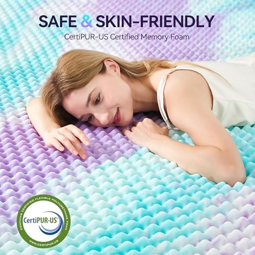 SINWEEK 3 Inch Egg Crate Memory Foam Mattress Topper Twin XL, Twin Extra Long - Image 4