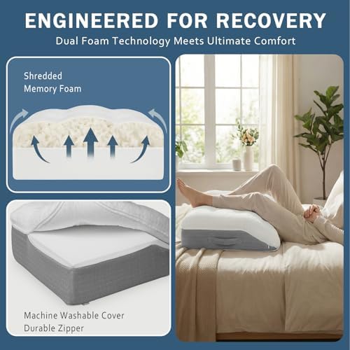 baibu Memory Foam Leg Elevation Pillow, Dual-Layer Patent Design Support Pillow - Image 4