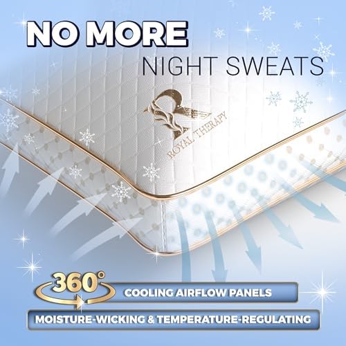 Royal Therapy 2-Pack King Memory Foam Pillow, Adjustable Shredded Odor-Free Bed - Image 5