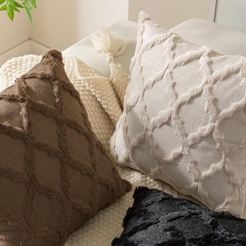 Set of 2 Soft Moroccan Throw Pillow Covers 12x20 Inch Plush Boho Decorative - Image 2