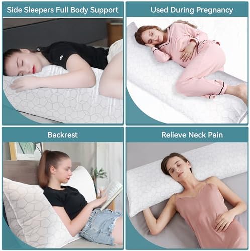 Oubonun Full Body Pillow for Side Sleeper, Soft Long Bed Pillow for Adults - Image 4