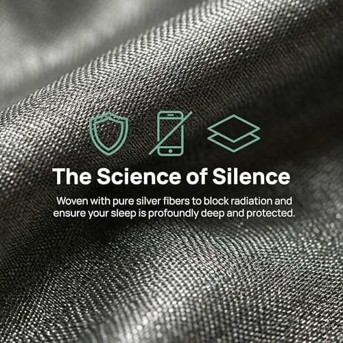 Amradield EMF Protection Sleep Mask, Full Silver Fabric Inner Layer, Elastic - Image 3