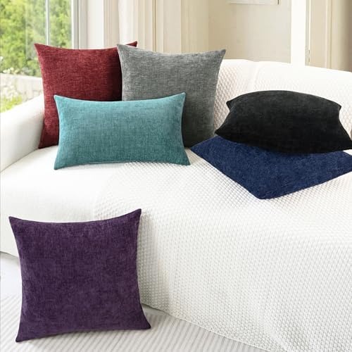 CaliTime Decorative Couch Throw Pillow Covers 26 X 26 Inches Plum Purple - Image 4