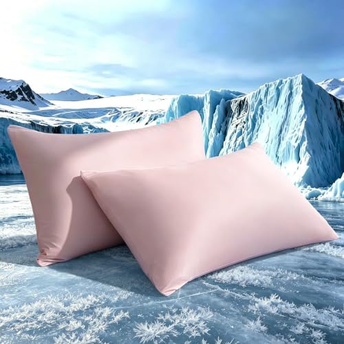 TELUS Cooling Pillowcases Queen Size 2-Pack, Silky Soft Breathable Pillow Case by TELUS