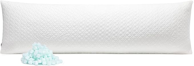 Extra Long Body Pillow Memory Foam 160x50cm – Body Pillows for Anime Pillowcase – with Cooling Cover 20 x 63 inches