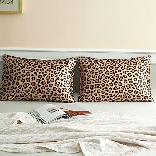Glod Leopard Printed Pillow Cases, Standard Cheetah Satin Pillowcase - Image 7