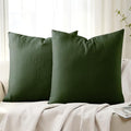 100% Cotton Waffle Weave Throw Pillow Covers Set of 2, Hidden Zipper Closure by ShunjieHome