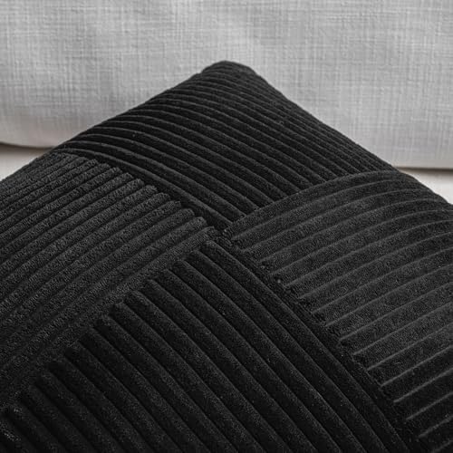 Fancy Homi 2 Packs Black Lumbar Decorative Throw Pillow Covers 14x24 Inch - Image 3