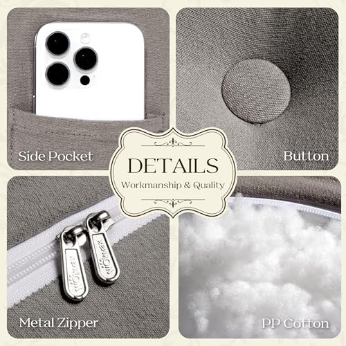 WOWMAX Bed Wedge Headboard Pillow King Reading Pillow Sitting in Bed - Image 4